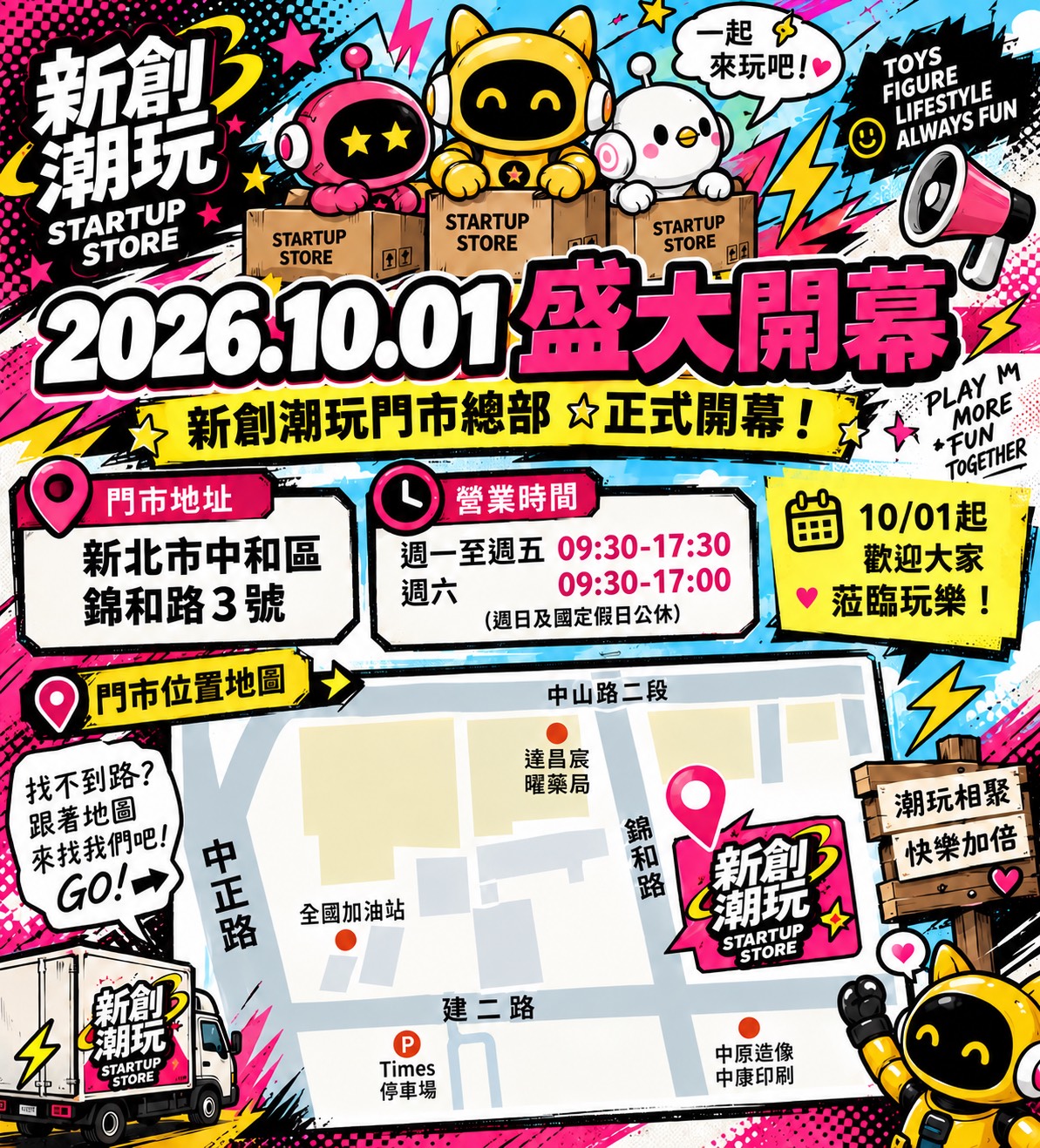 1001開幕地圖